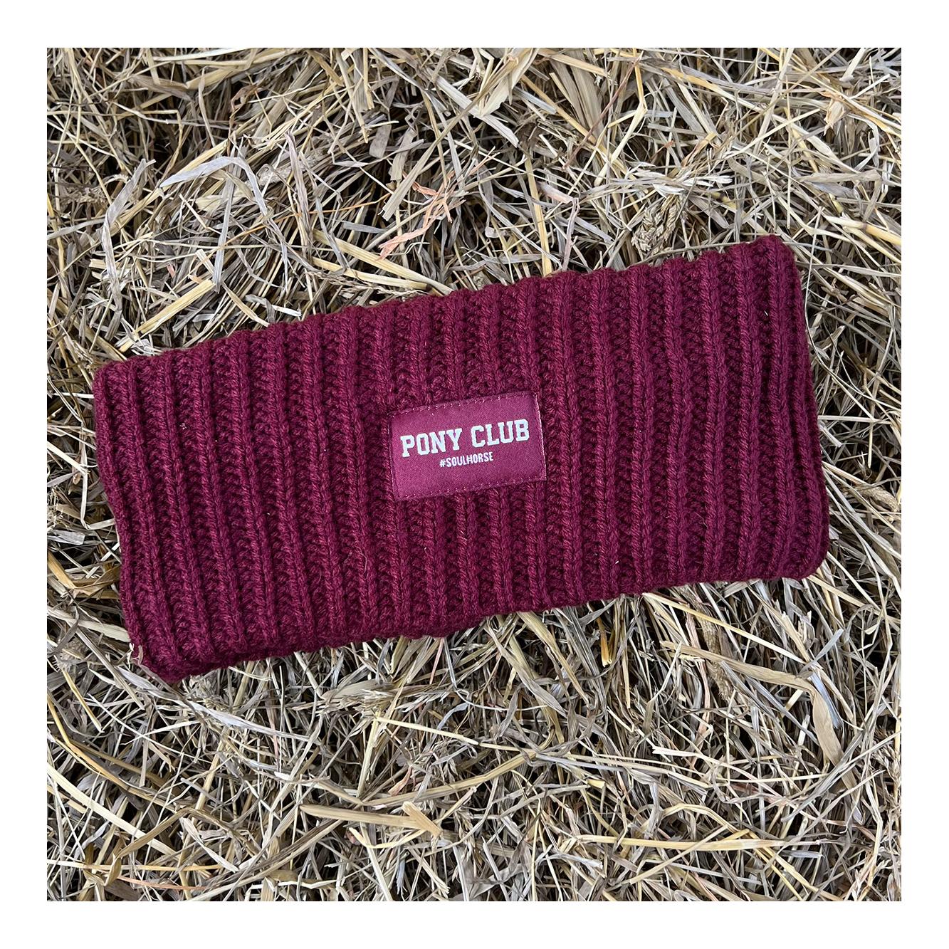 Stirnband "Pony Club" gestrickt & gefüttert