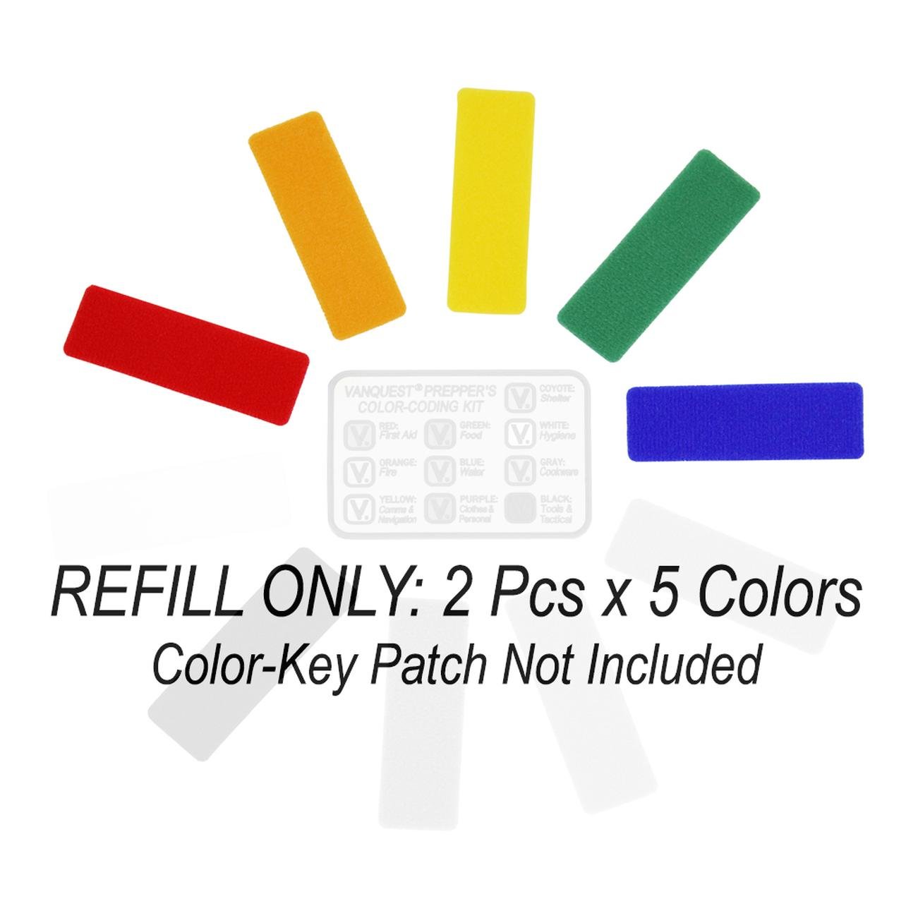 Image of Vanquest PREPPER'S COLOR-CODING KIT - Refill Pack (2 Pc. X 5 Colors) - Multicolor - bei Hauptner.ch