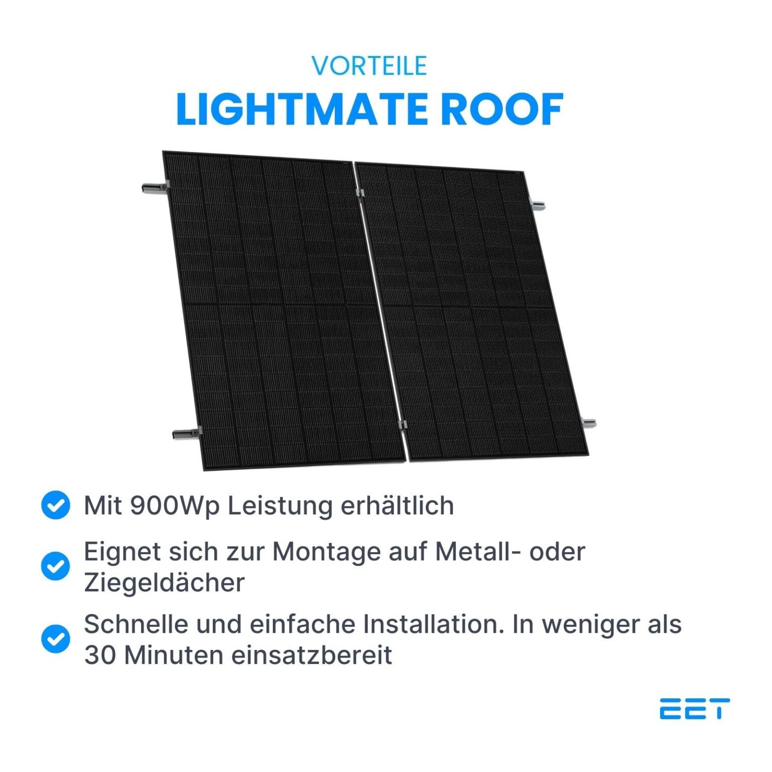LightMate Roof - Balkonkraftwerk für die Dachmontage