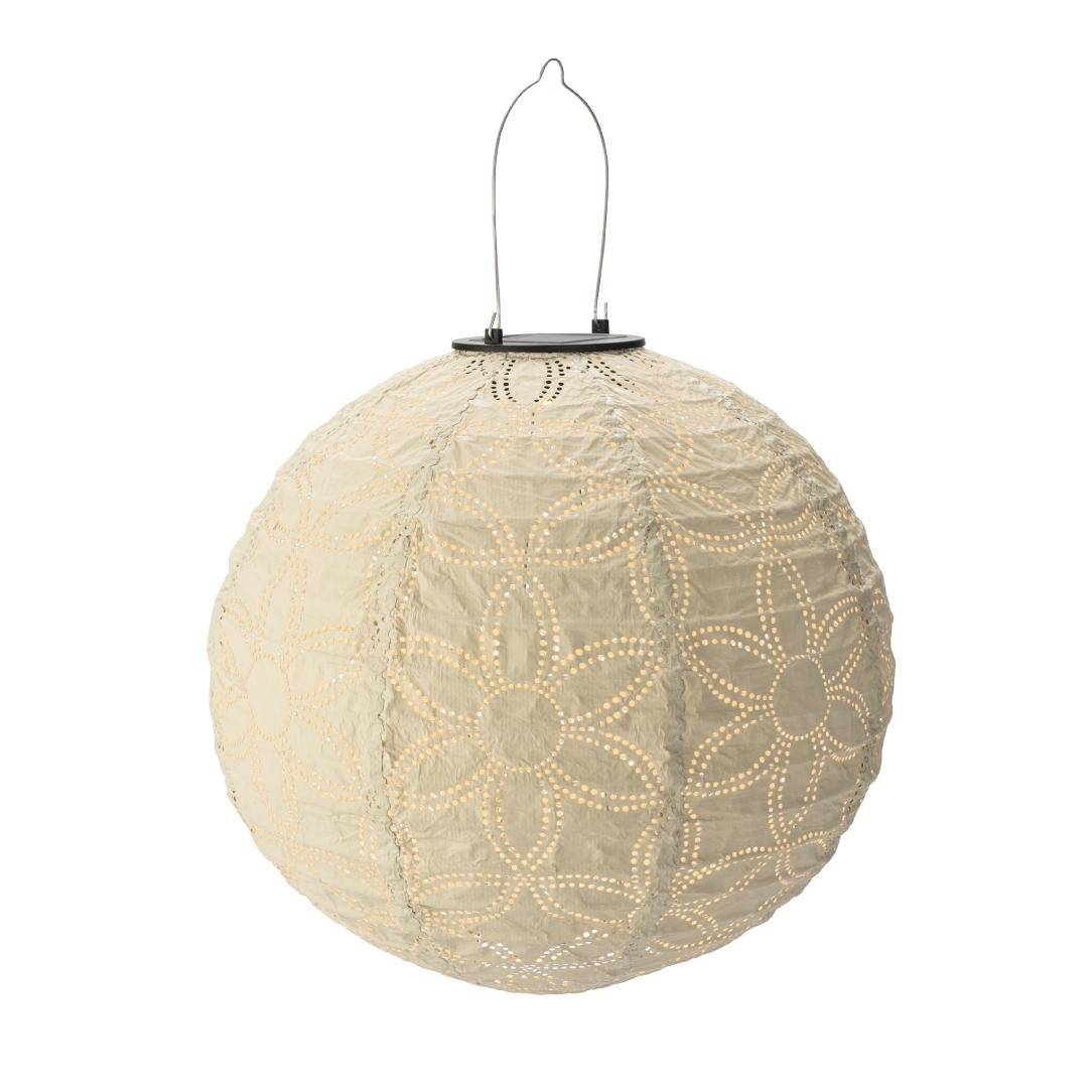 Solar Lampion Sand, rund