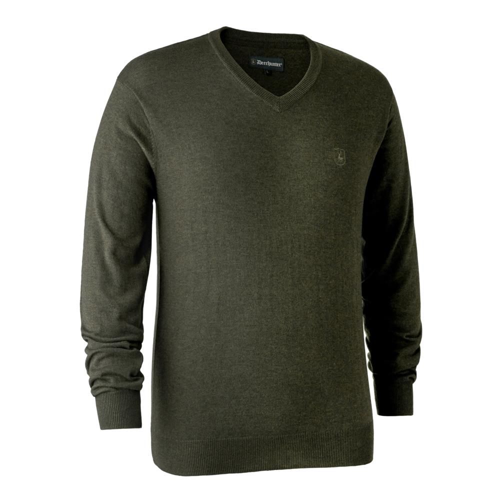 Image of Deerhunter Kingston Pullover mit V-Ausschnitt - Green Melange bei Hauptner.ch