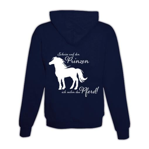 Hoodie mit Zipper Ich nehm das Pferd Unisex