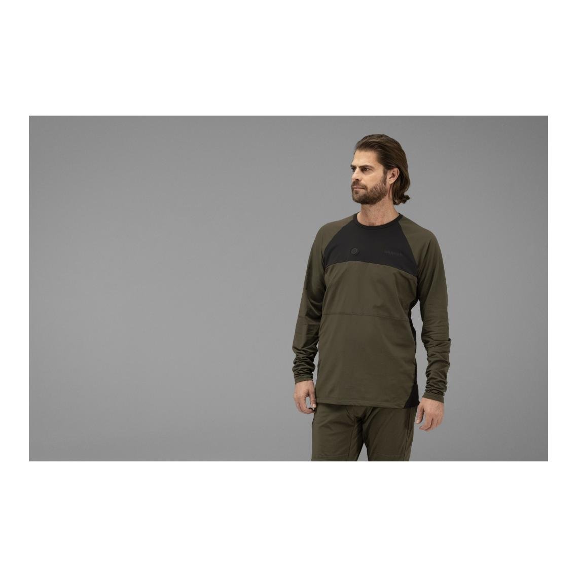 Heat L/S T-Shirt - willow green/black