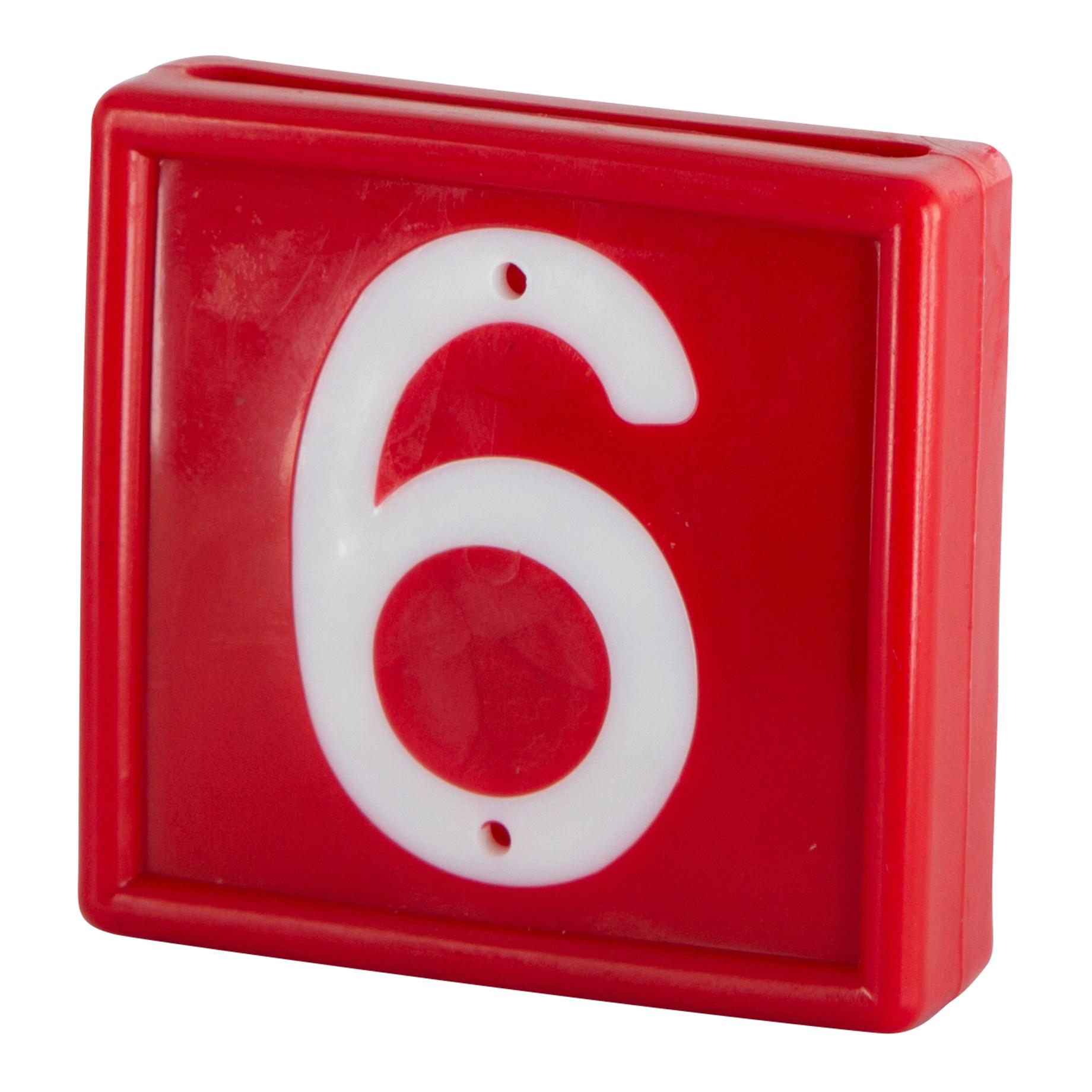 Nummernblock Standard einzeln - rot