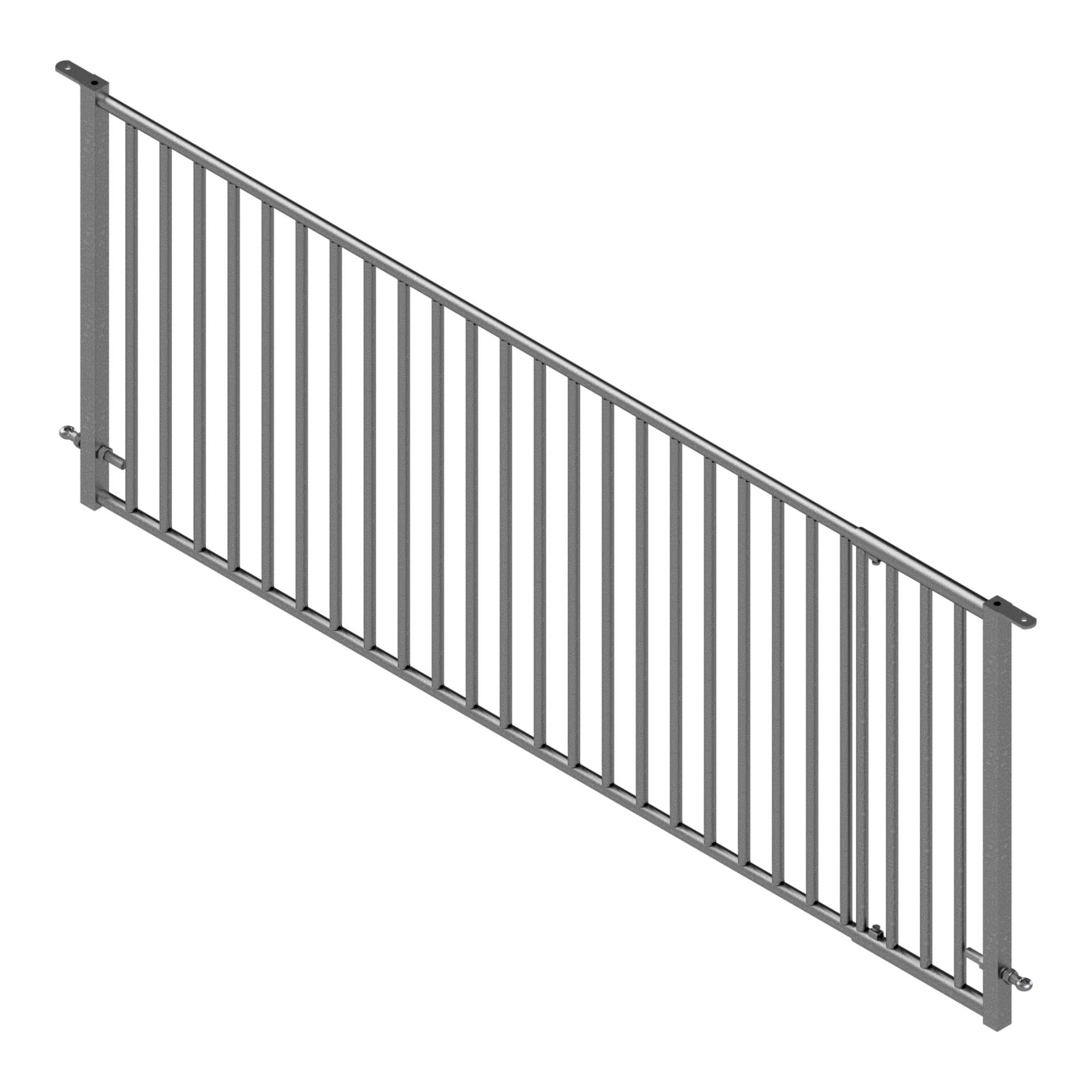 Abtrennung mit vertikalen Gitterstäben