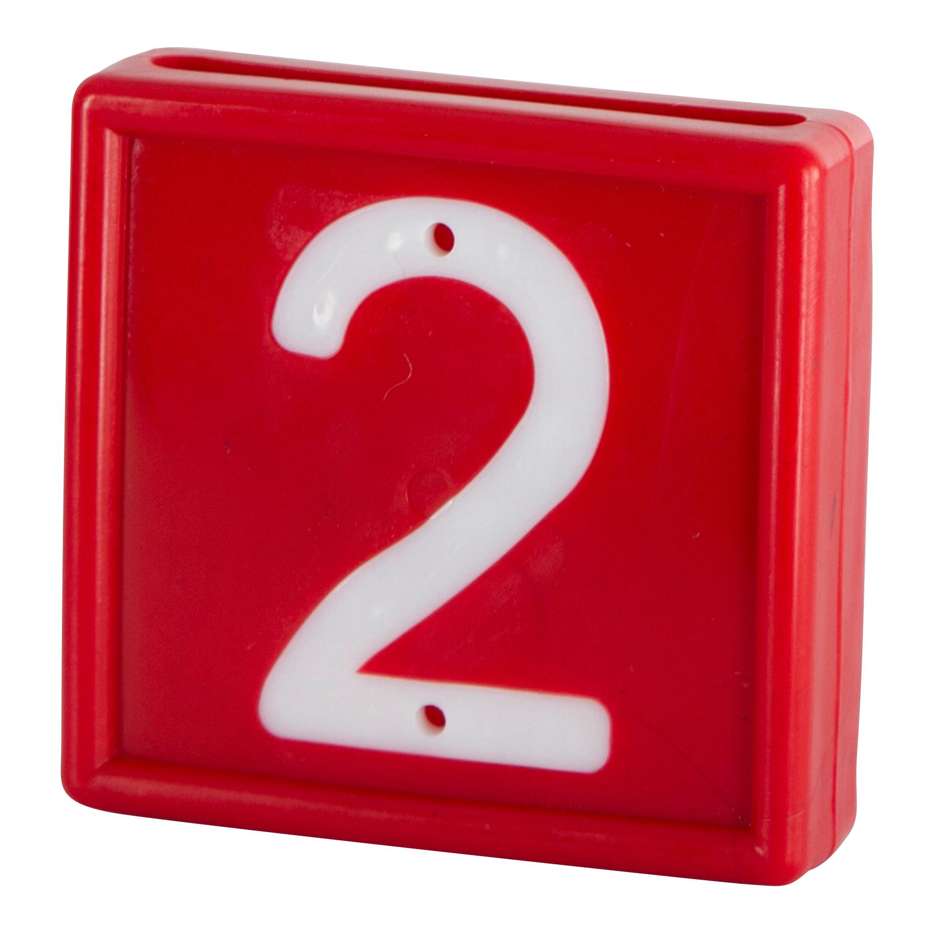 Nummernblock Standard einzeln - rot