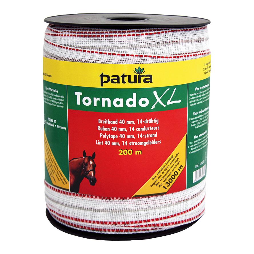 Image of Patura Weidezaunband Tornado XL - Weiss/Rot - bei Hauptner.ch