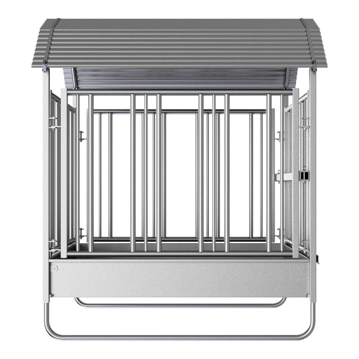 Viereckraufe mit Sicherheitsfressgitter