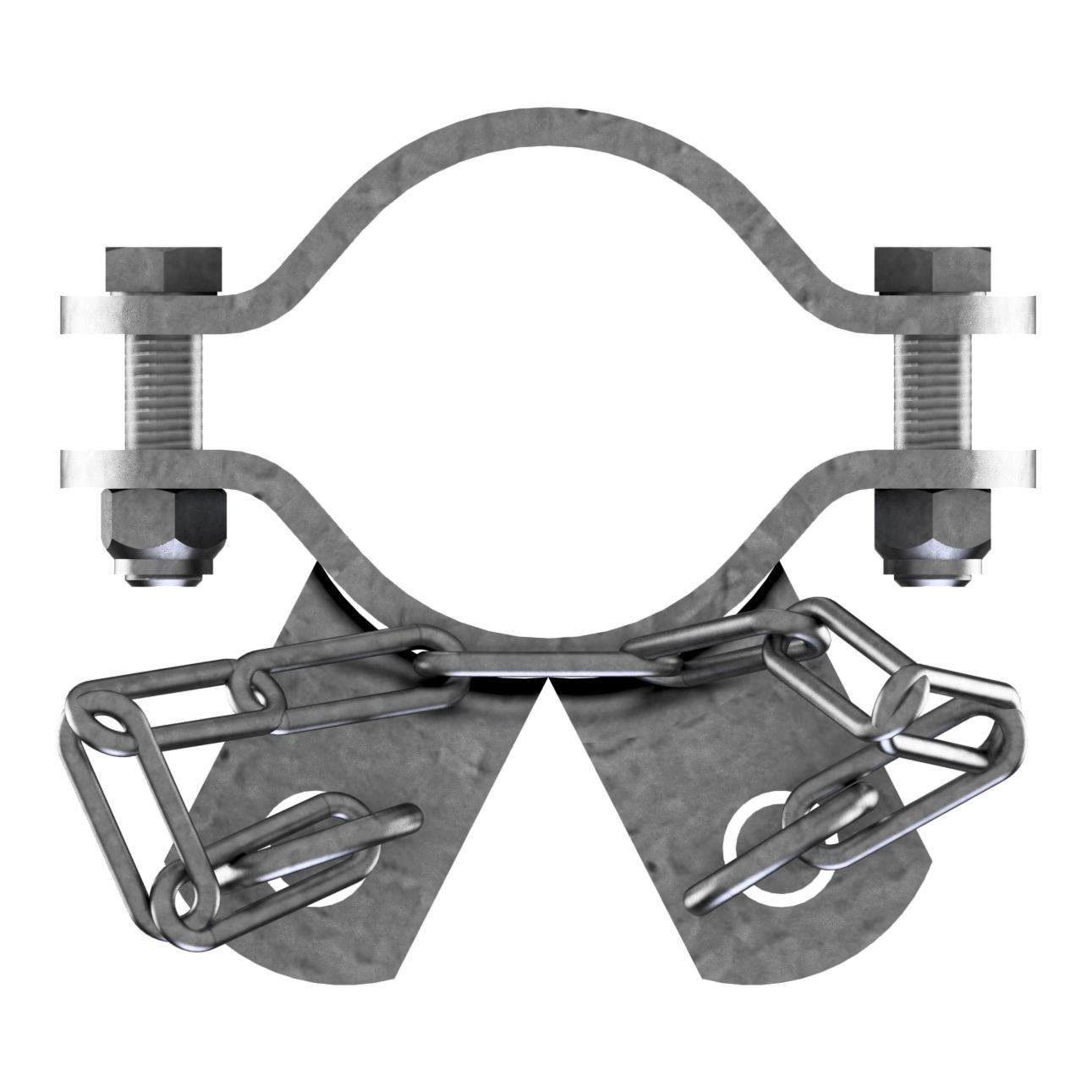 Collier de serrage double angulaire