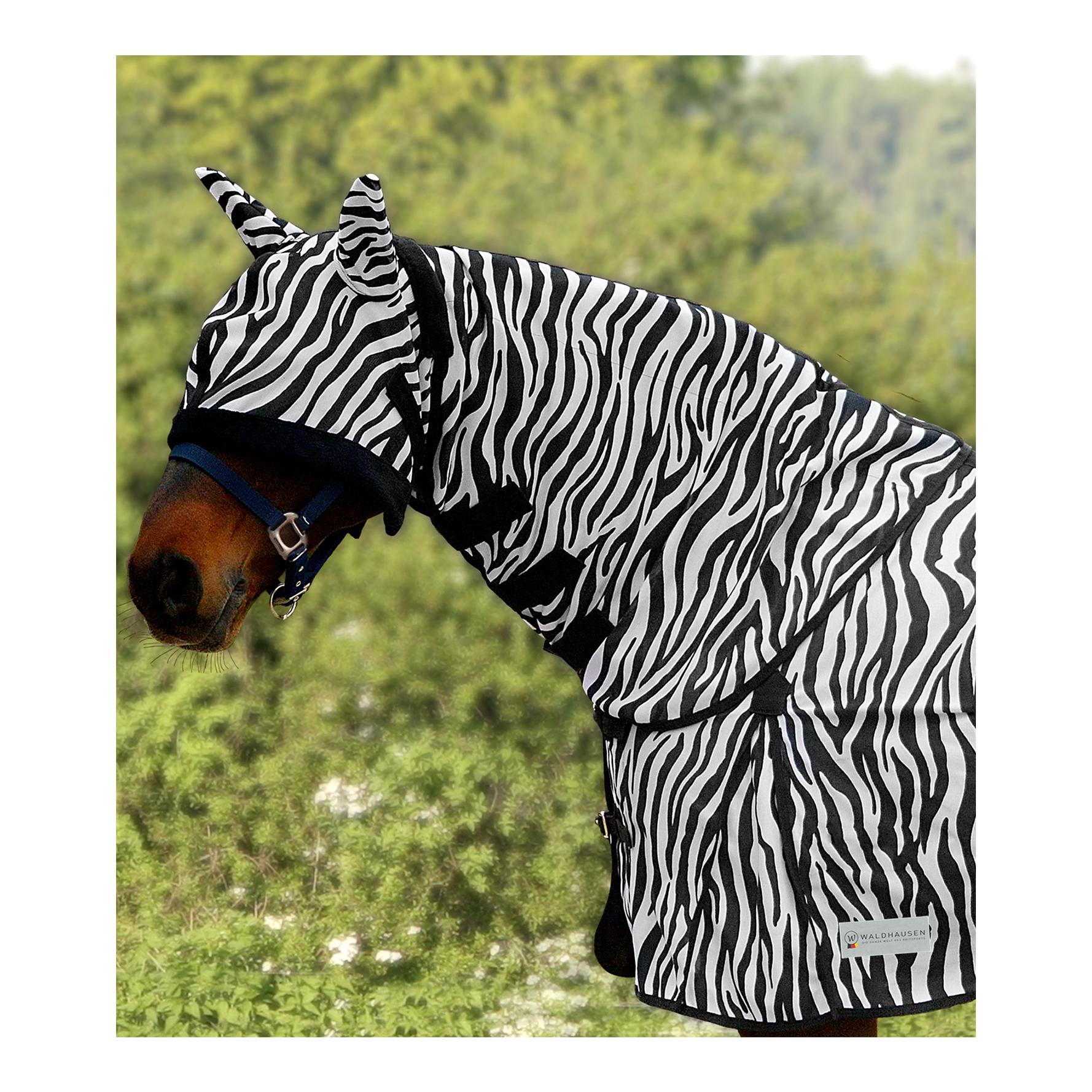 Halsteil zu Fliegendecke Zebra - schwarz/weiss