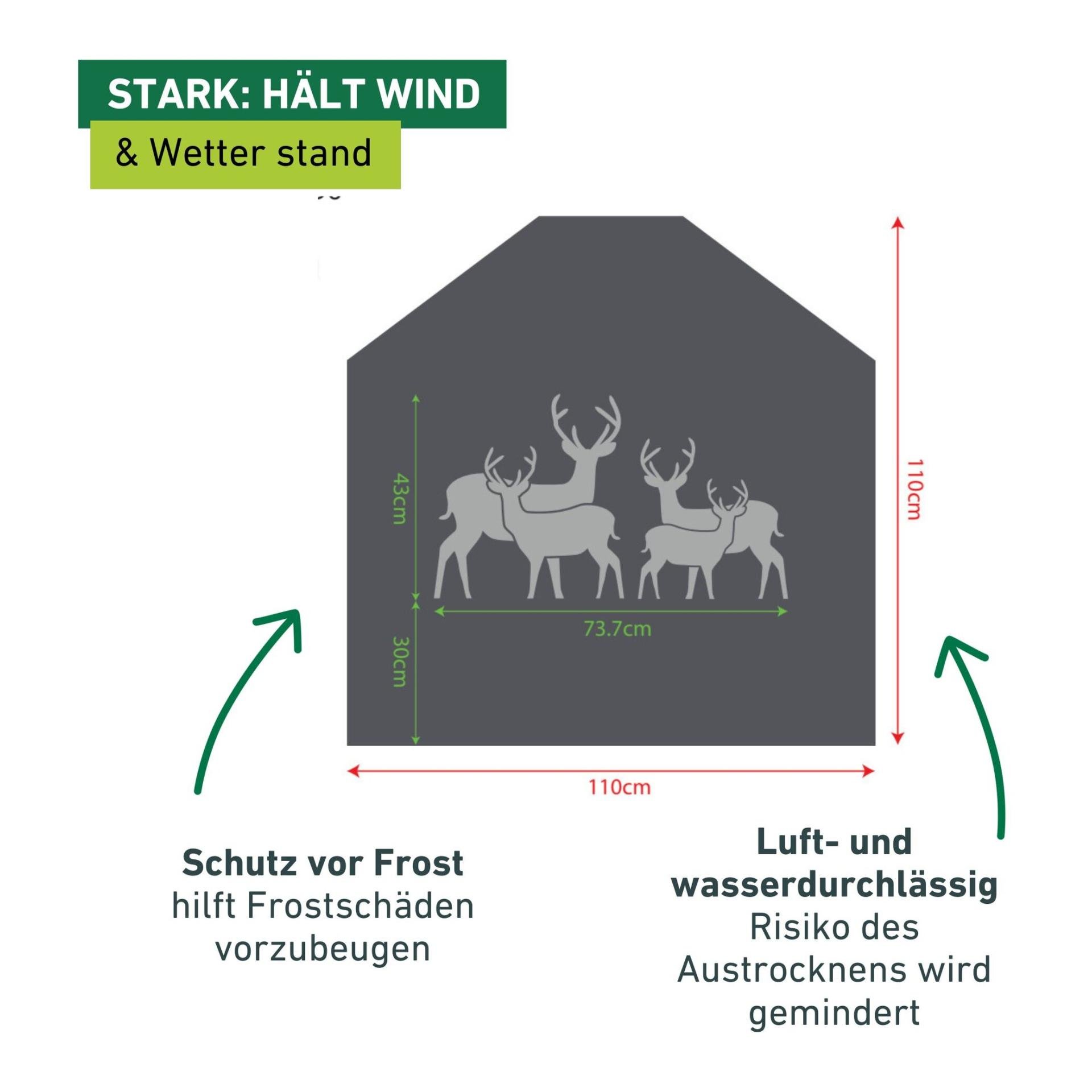 Winter-Deko-Vlieshaube PROTECT Hirsche