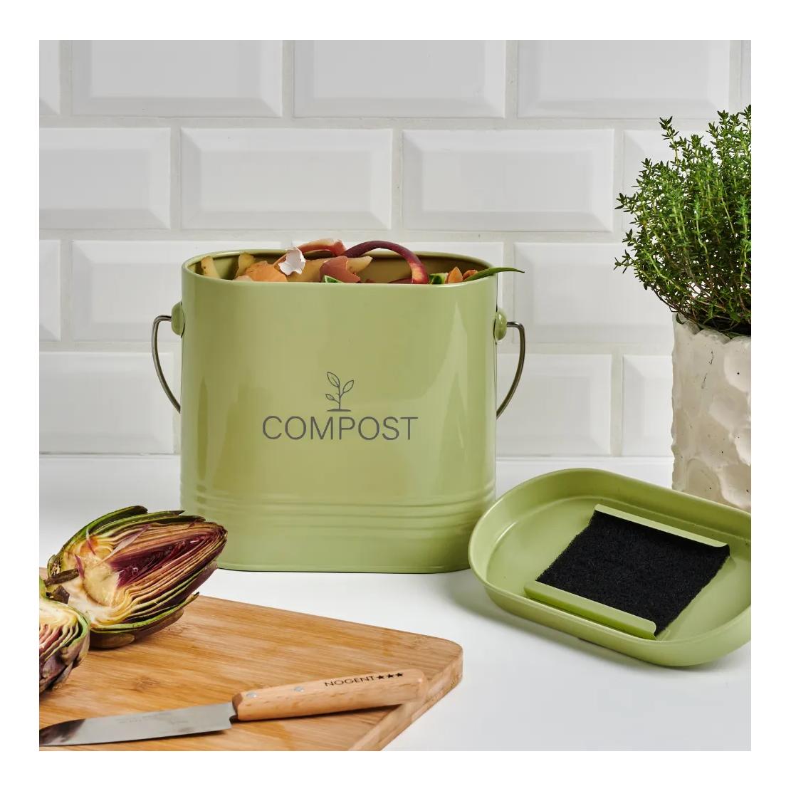 Ovaler-Komposteimer - mit Filter