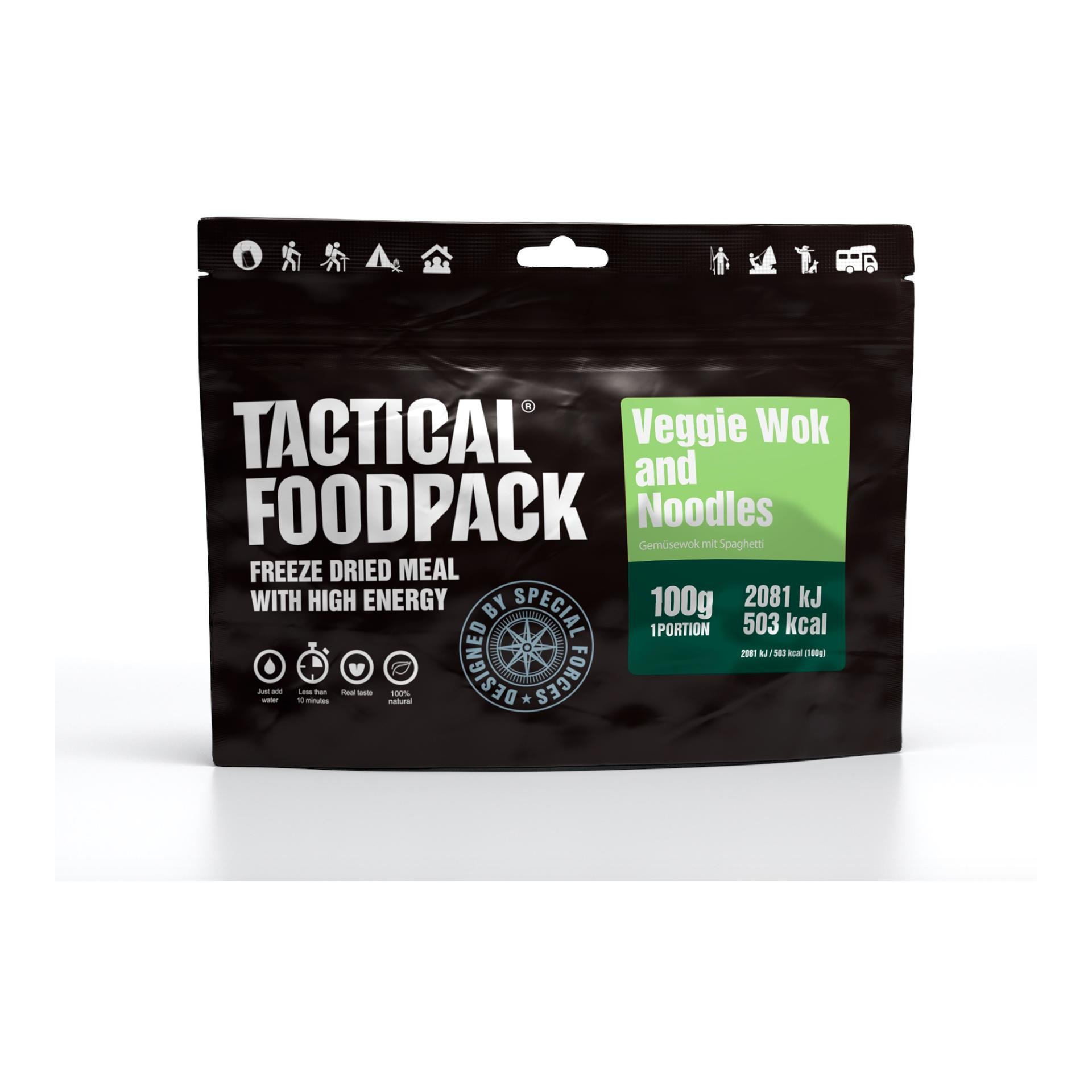 Image of Tactical Foodpack Veggie Wok and Noodles - Schwarz - bei Hauptner.ch