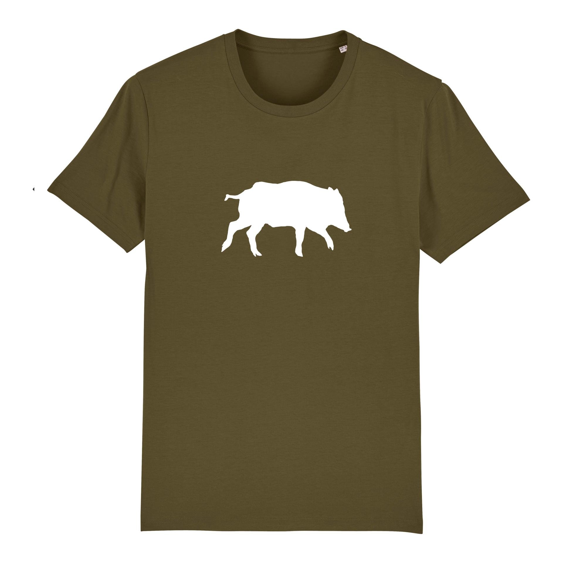 Image of Hauptner Jagd T-Shirt Wildmotiv - Wildschwein - British Khaki - bei Hauptner.ch