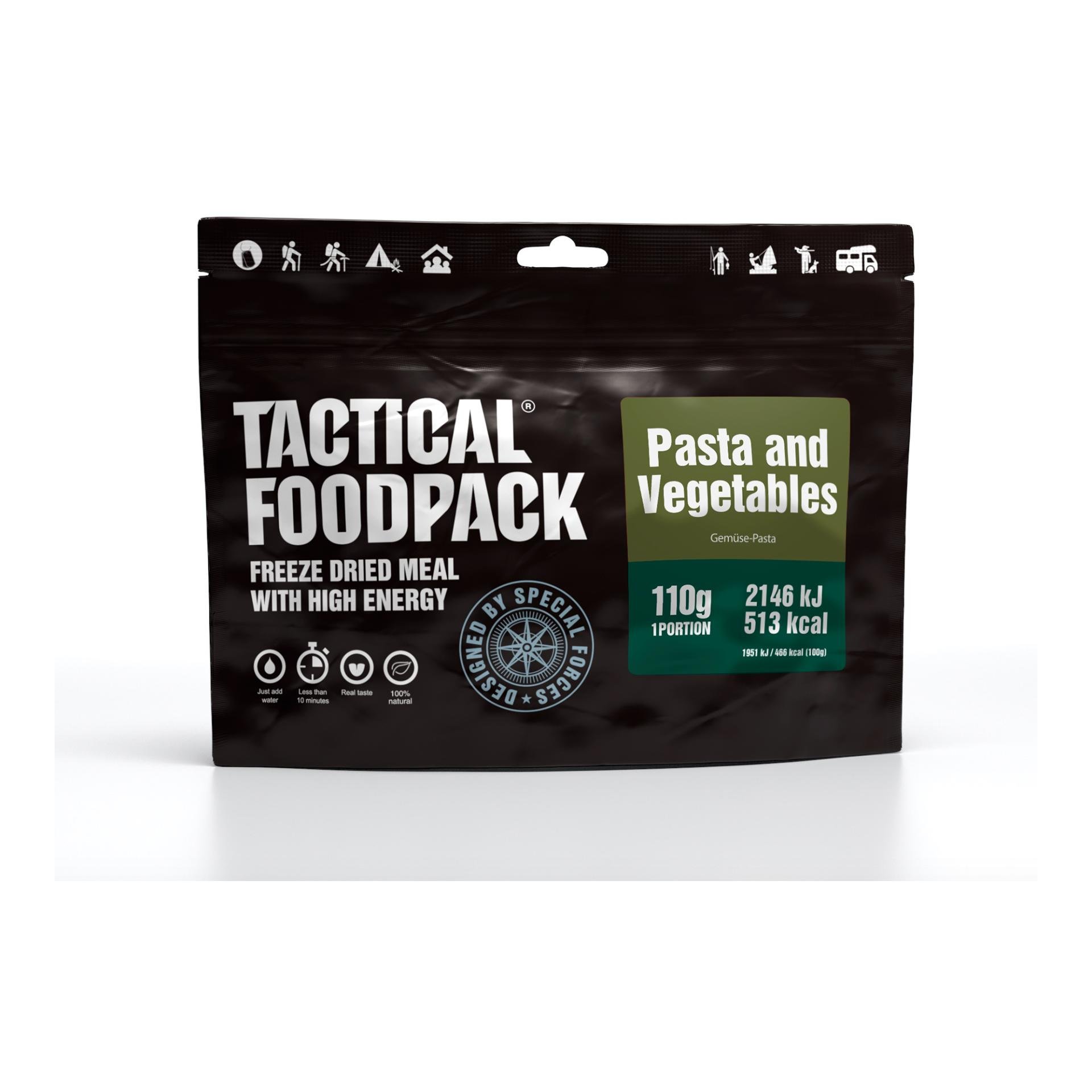 Image of Tactical Foodpack Pasta and Vegetables - Schwarz - bei Hauptner.ch