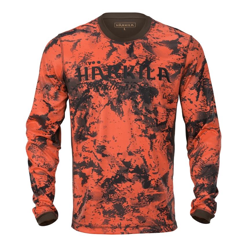 Image of Härkila Wildboar Pro L/S T-Shirt - axis msp® orange blaze/shadow brown bei Hauptner.ch