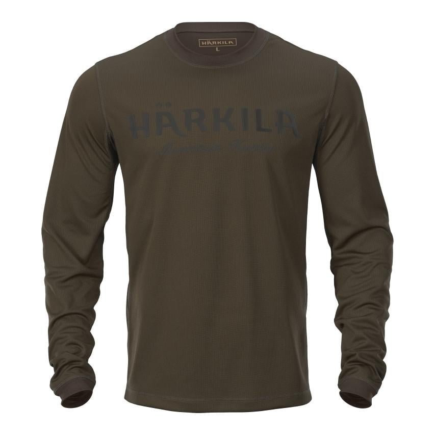 Image of Härkila Mountain Hunter L/S T-Shirt - hunting green/shadow brown bei Hauptner.ch