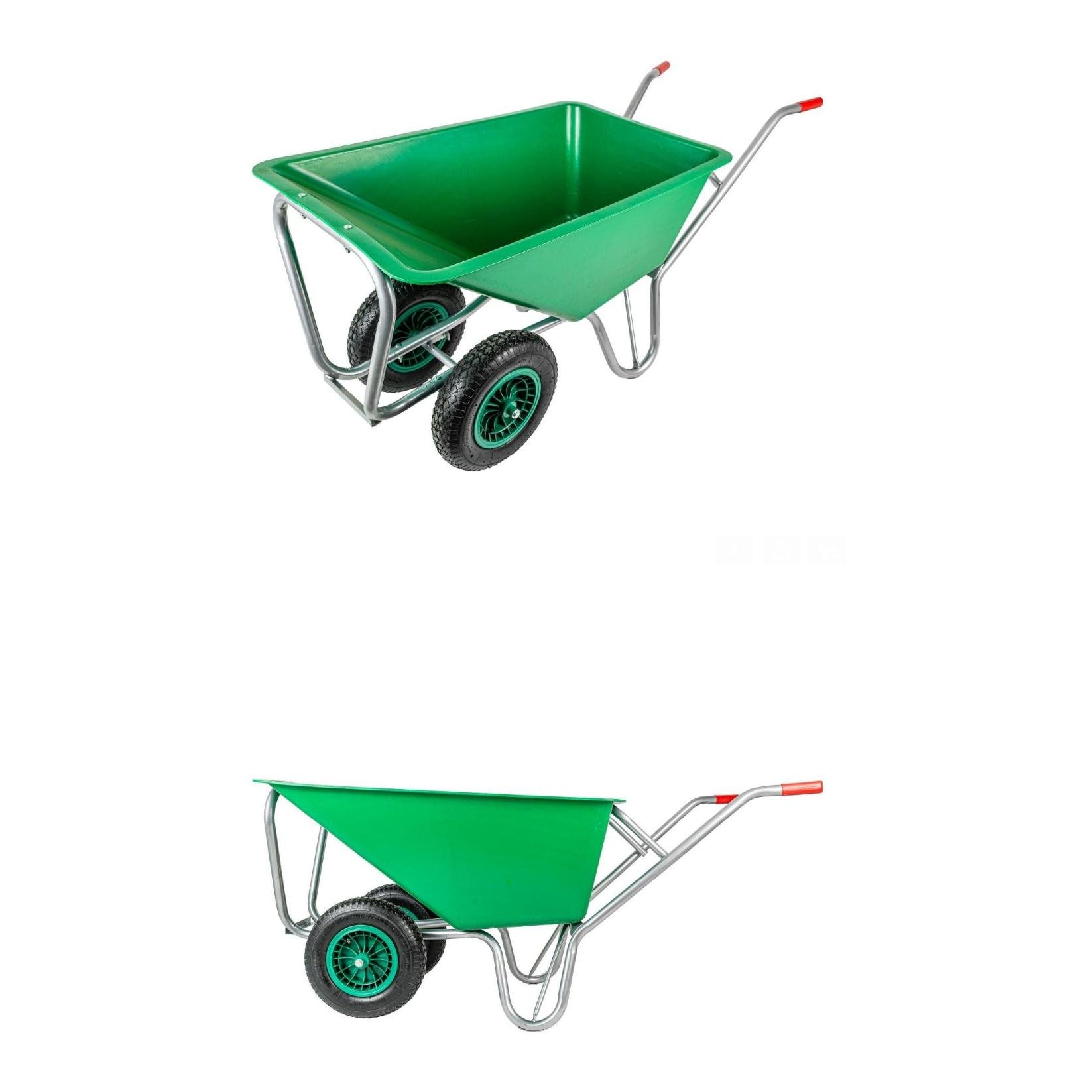 Doppelreifen Schubkarre 160 Liter bis 200 kg belastbar