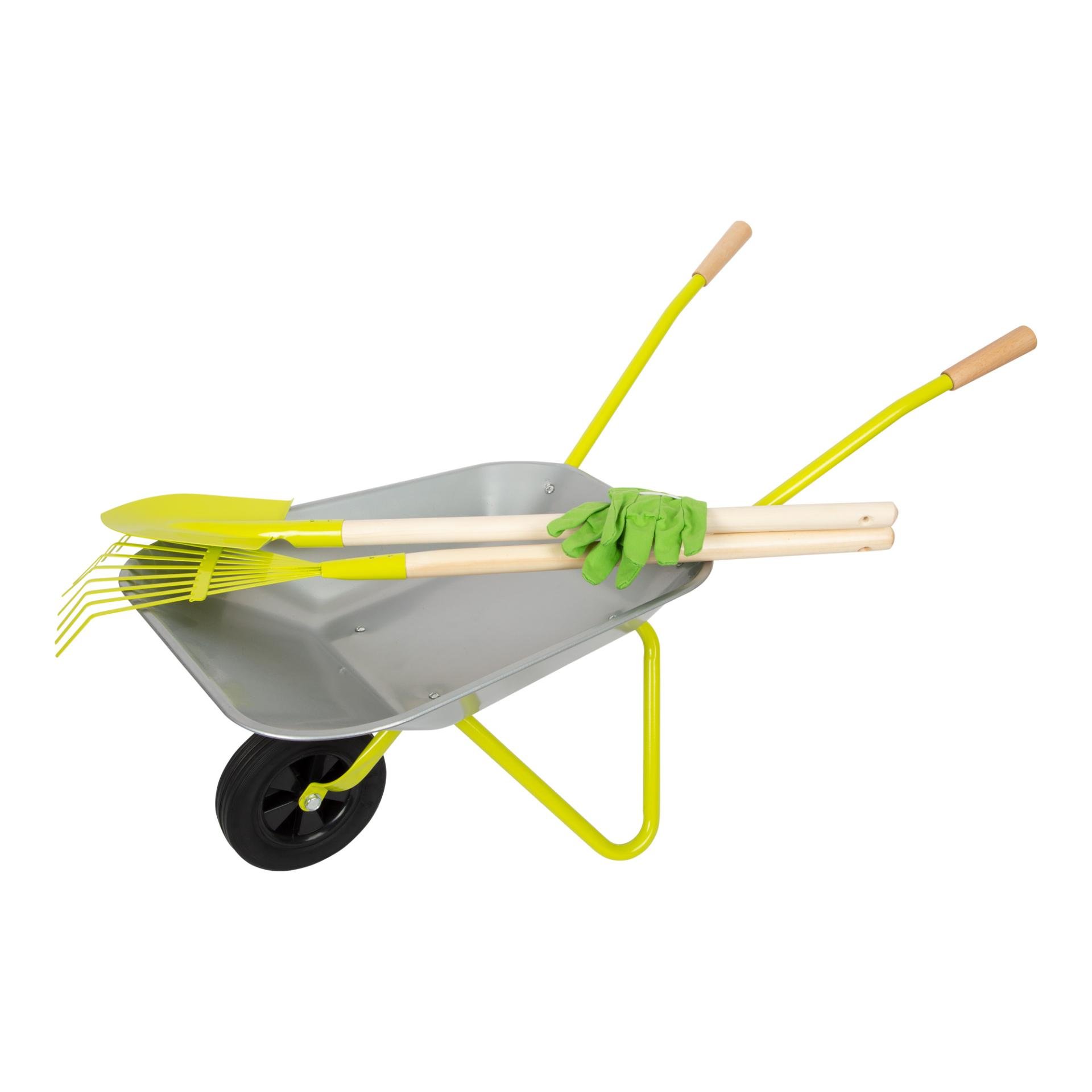 Schubkarre mit Gartenwerkzeug