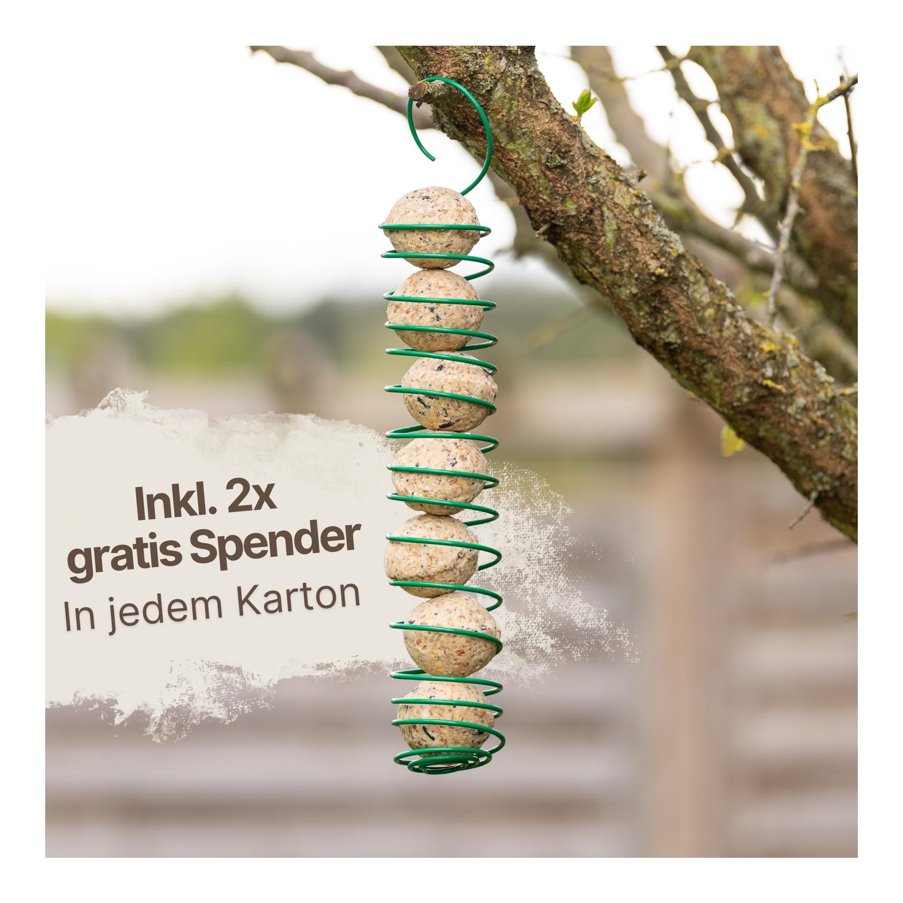 Meisenknödel aus der ALB-MÜHLE ohne Netz Vollkorn & Nuss + 2 Spender