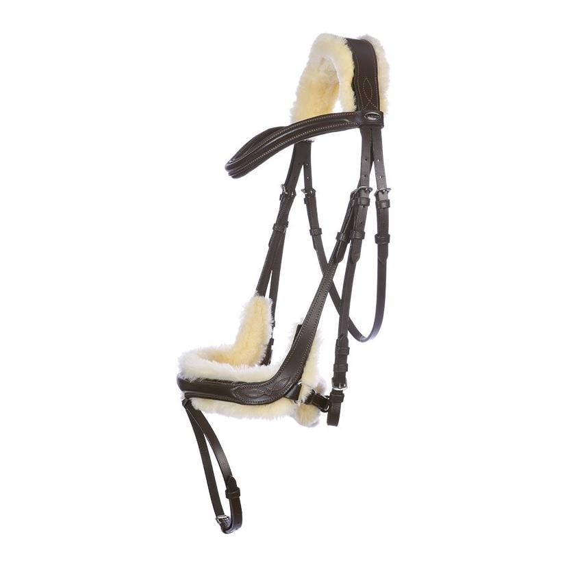 Image of Kavalkade Zaum Ivy englisch komb. mit Lammfell - braun bei Hauptner.ch