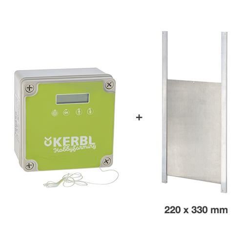 Hühnertür inkl. Schiebetür 220 x 330 mm