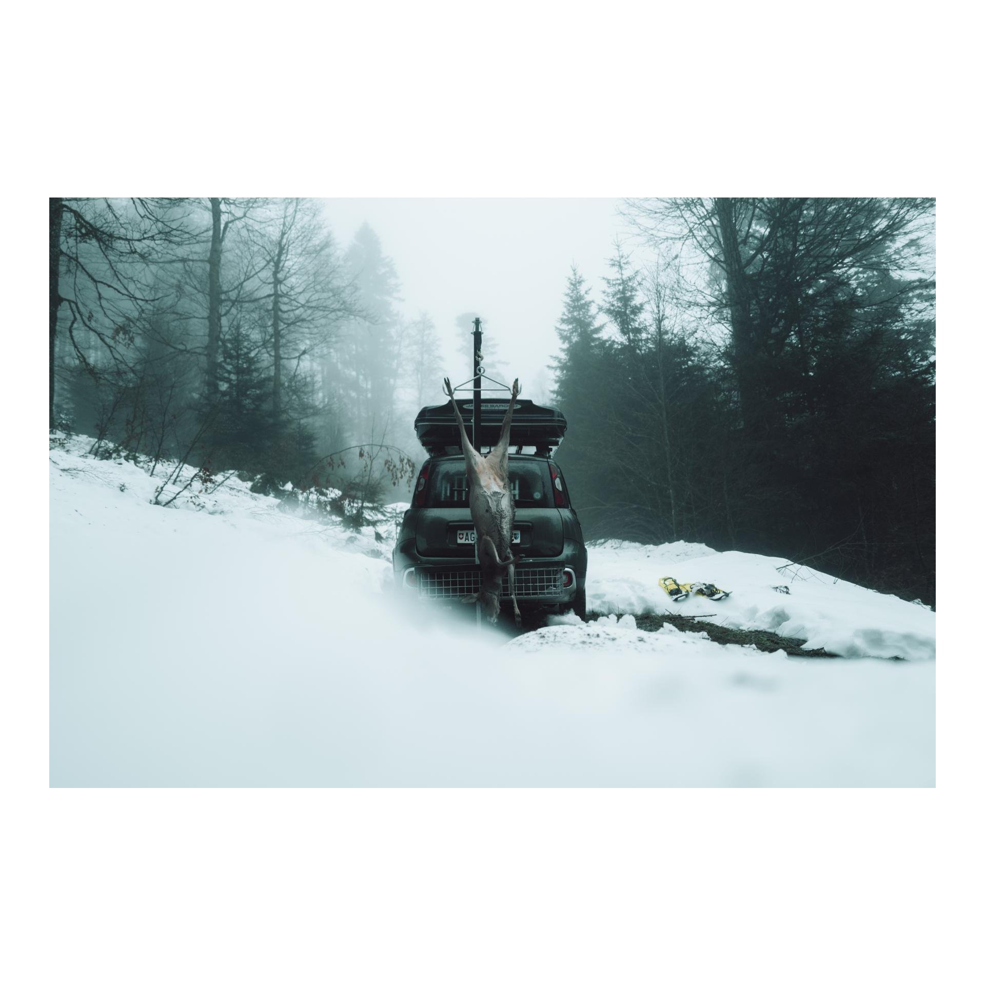 Mobile Aufbrechhilfe für Heckträgermontage