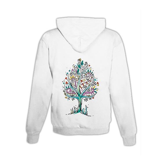Hoodie mit Zipper Baum bunt Unisex