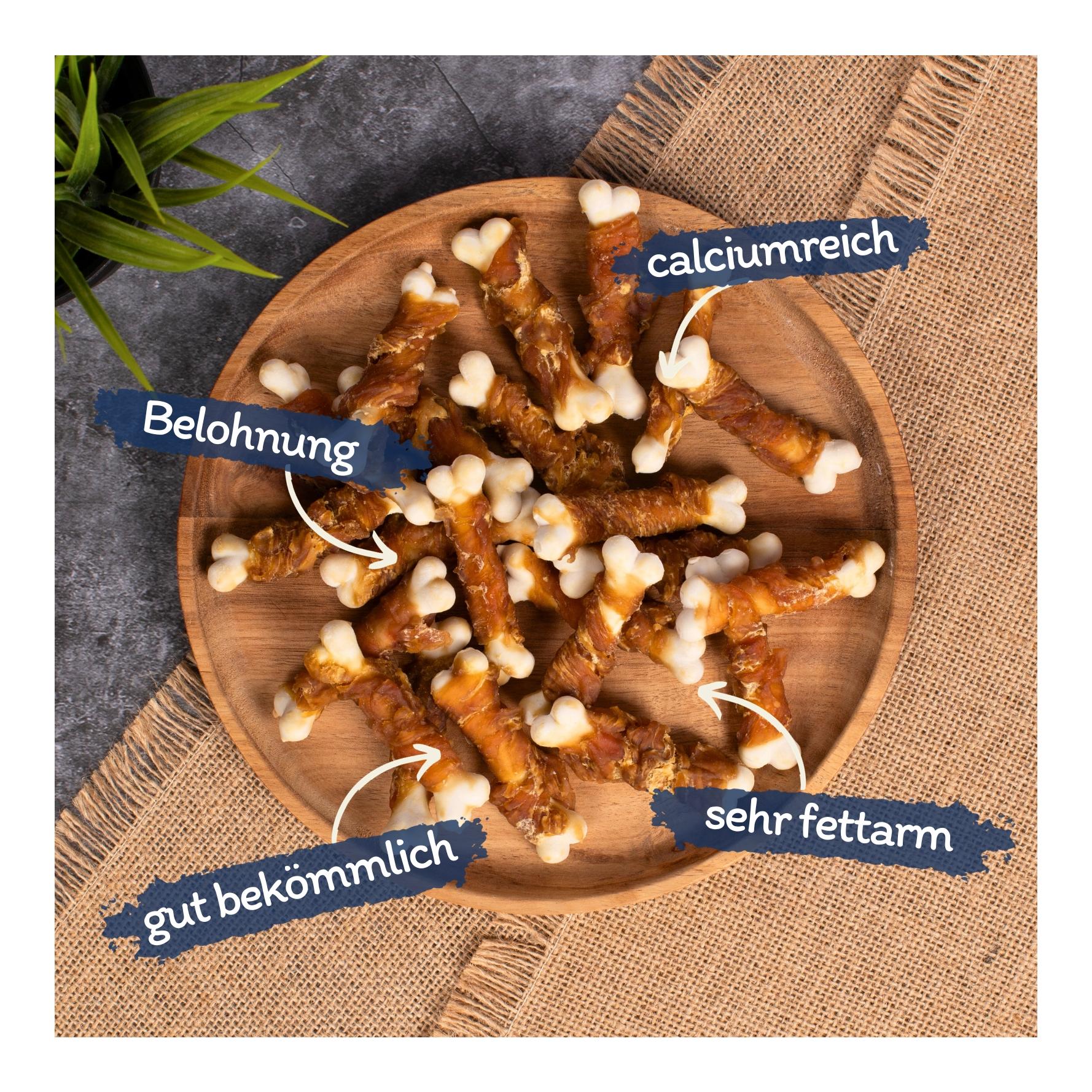 Calciumknochen mit Hühnerbruststreifen