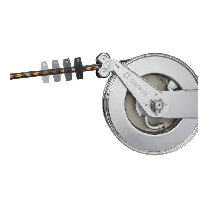 Plus automatischer Schlauchaufroller Edelstahl - mit Schlauch