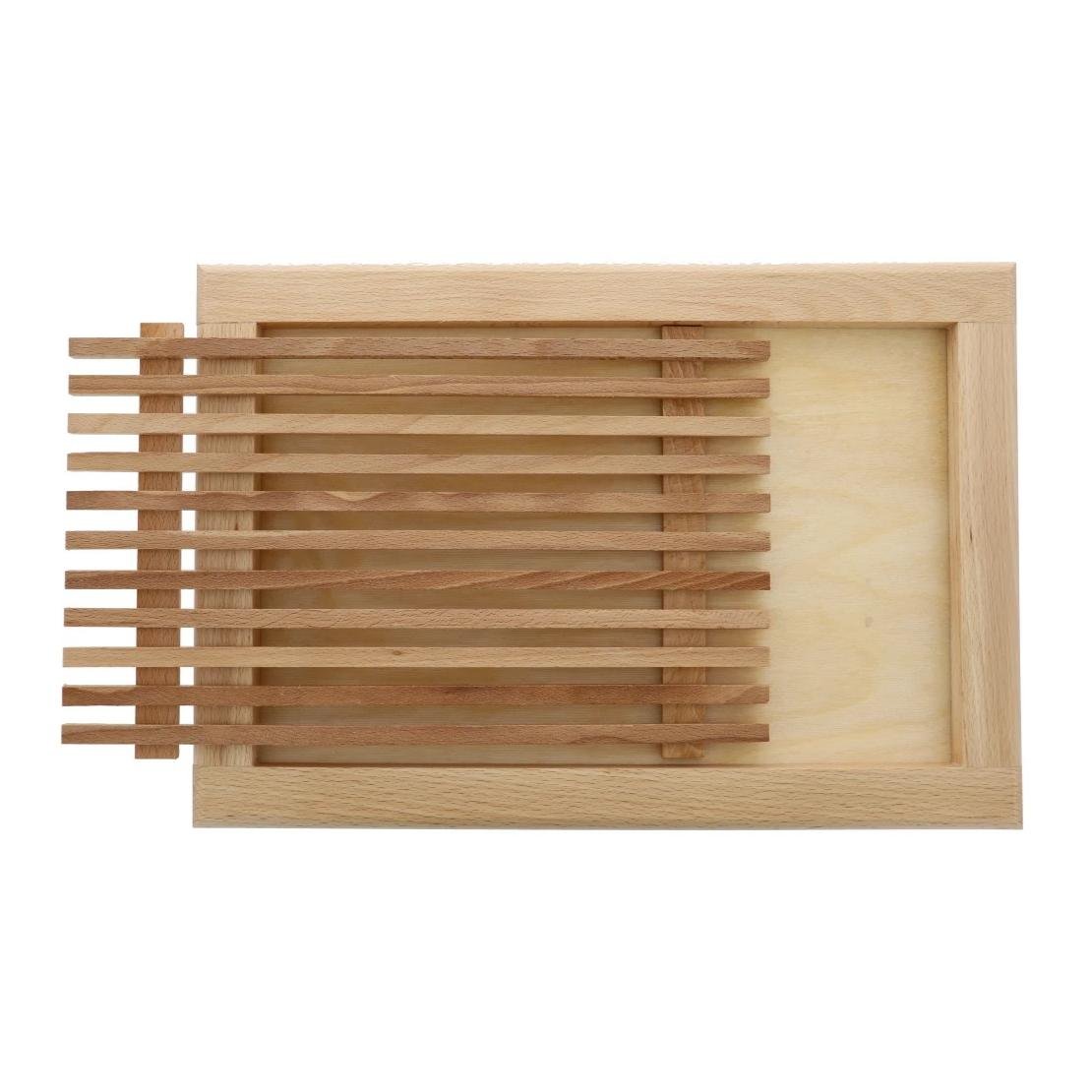 Hauptner Brotschneidebrett geölt mit Schneidrost Buchenholz