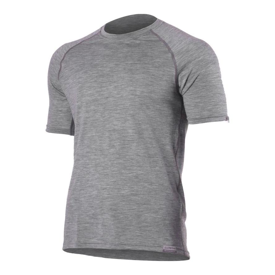 QUIDO Merinowolle Herren T-Shirt, 160gr - steingrau