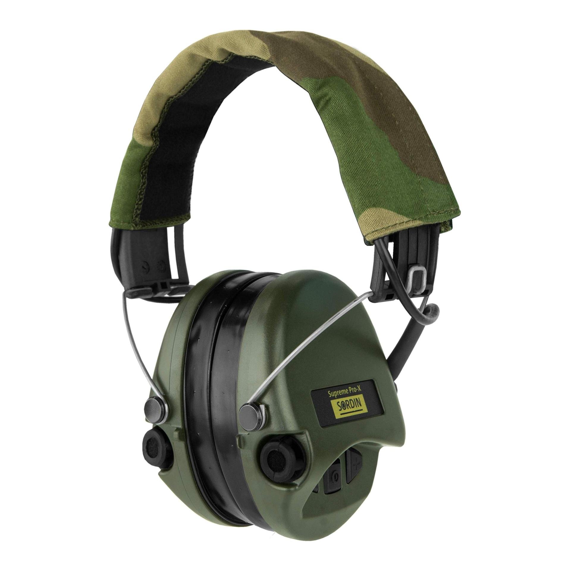 Gelkissen Camo-Kopfband AUX MSA Sordin Supreme Pro X Gehörschutz grüne Cups 