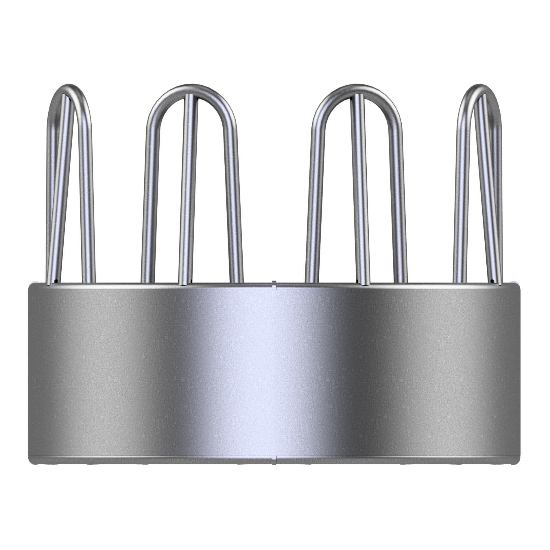 Rundraufe mit Palisadenfressgitter