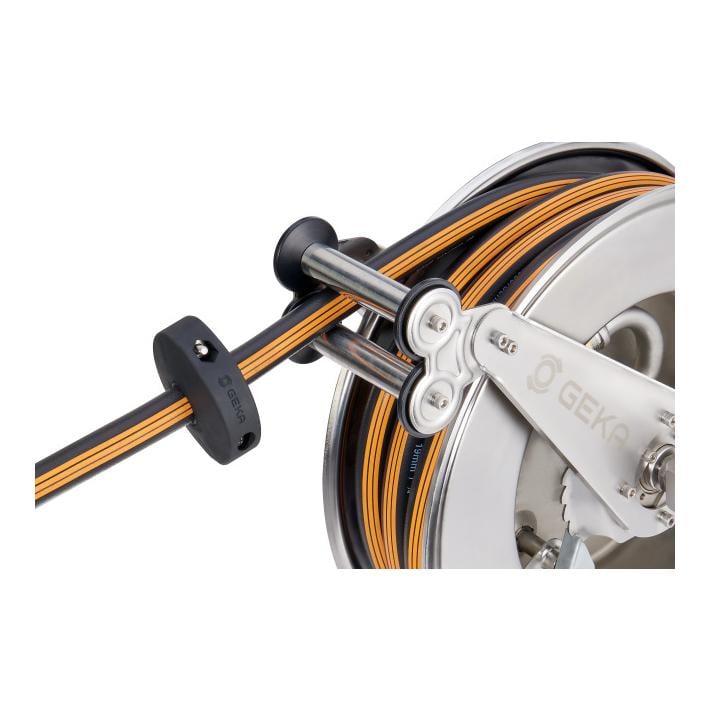 Plus automatischer Schlauchaufroller Edelstahl - mit Schlauch