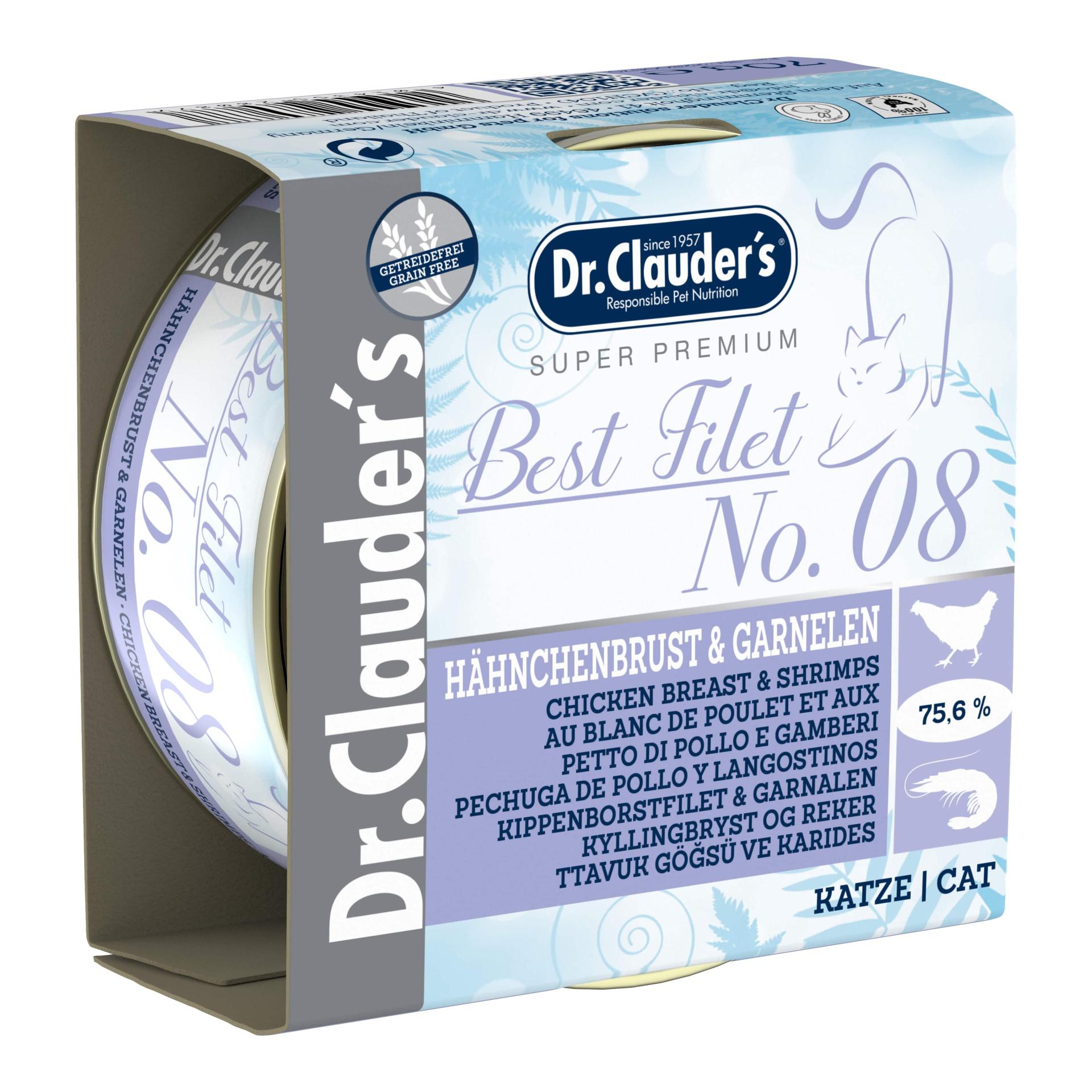 Image of Dr.Clauder's Best Filet No8 Hähnchenbrust & Garnelen 70g - Blau - bei Hauptner.ch
