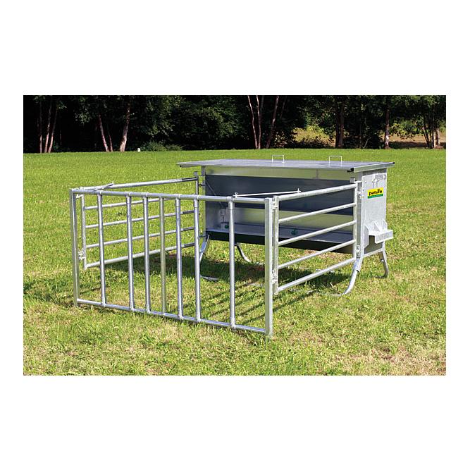 Image of Patura Kraftfutterautomat für Kälber mit Kälberschlupf, 900 I - Grau - bei Hauptner.ch