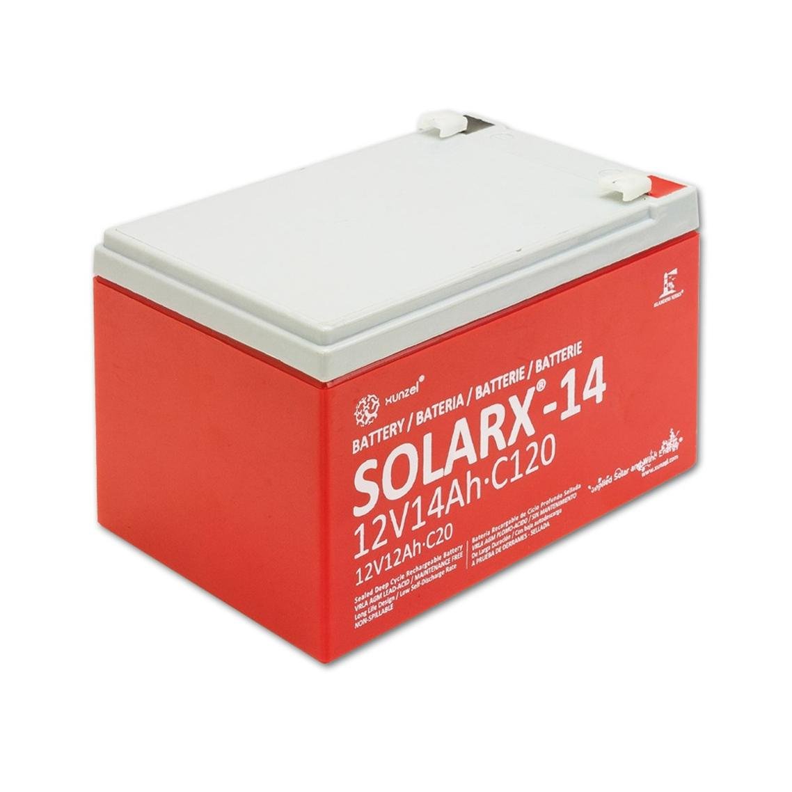 Solarx 12V 14Ah - AGM Batterie für tragbare Echolote/Fishfinder