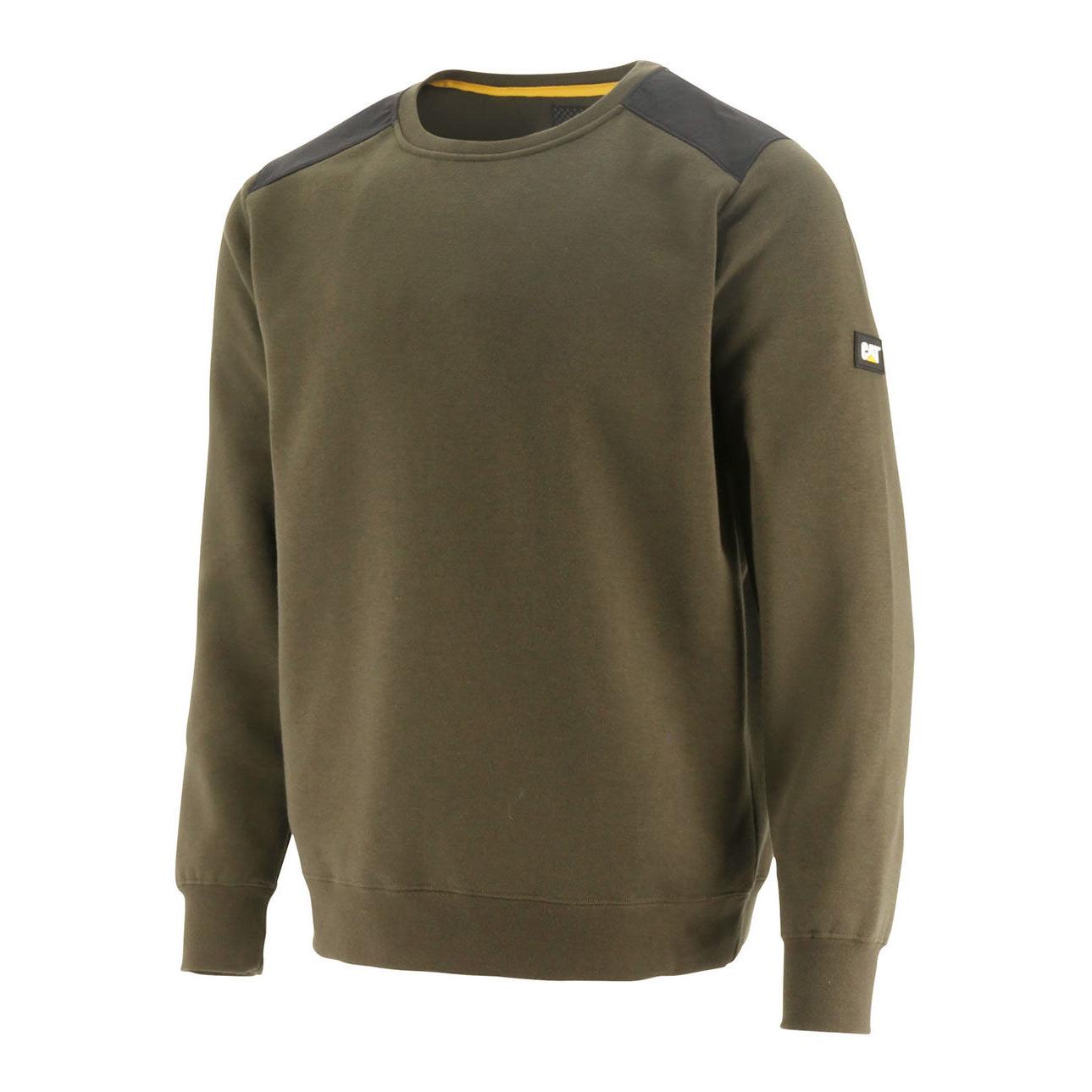 Image of Caterpillar New Essentials Pullover - olive bei Hauptner.ch