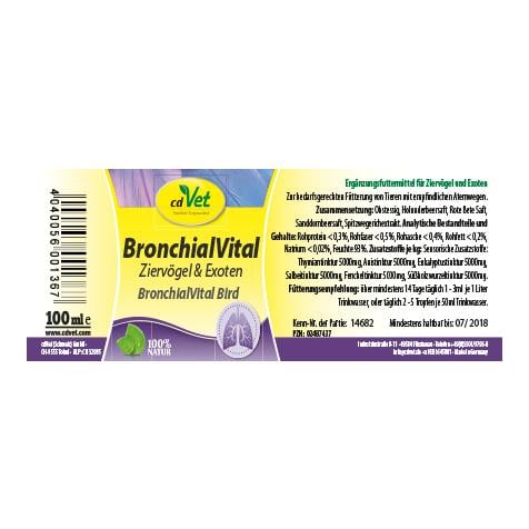 BronchialVital pour oiseaux d’ornement et exotiques