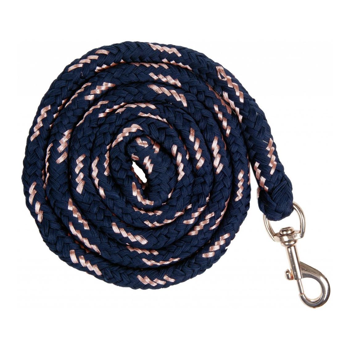 Image of HKM Strick Rosegold mit Karabinerhaken - navy/rosegold - Navy/Rose Gold - bei Hauptner.ch
