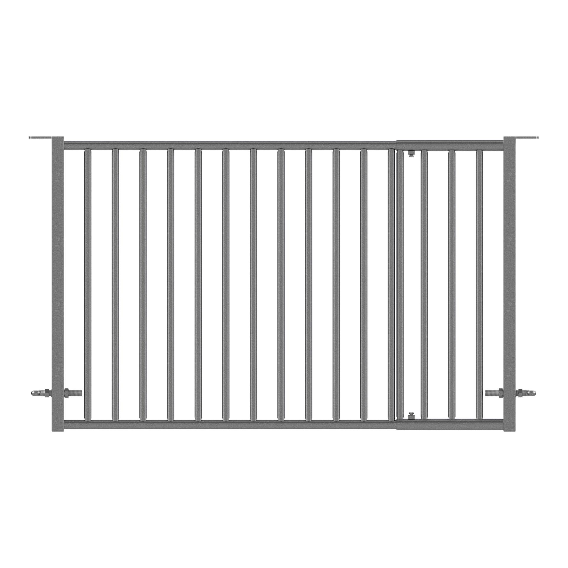 Abtrennung mit vertikalen Gitterstäben