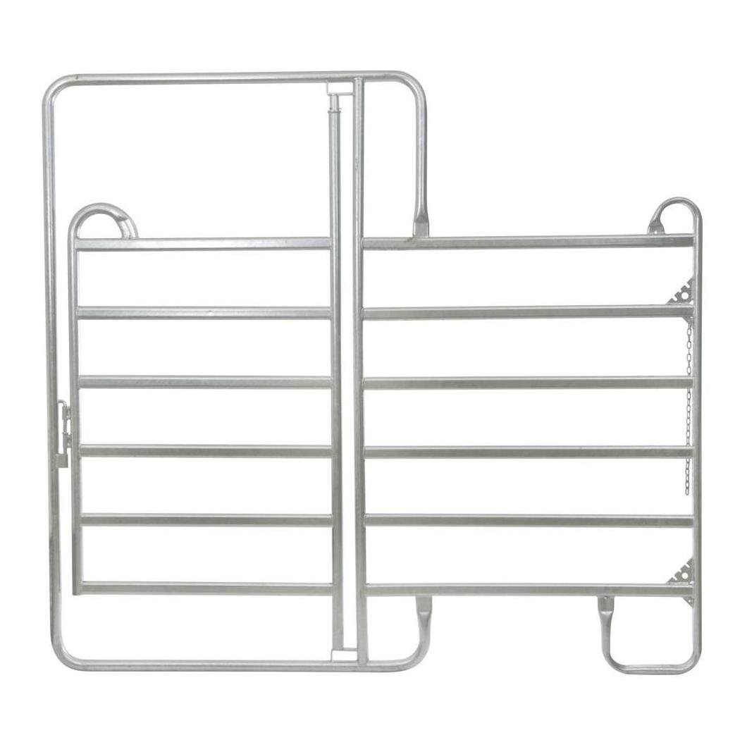 Hauptner Occasion Messeartikel SwissSkills Weidepanel - Zaunelement mit Tor - Grau