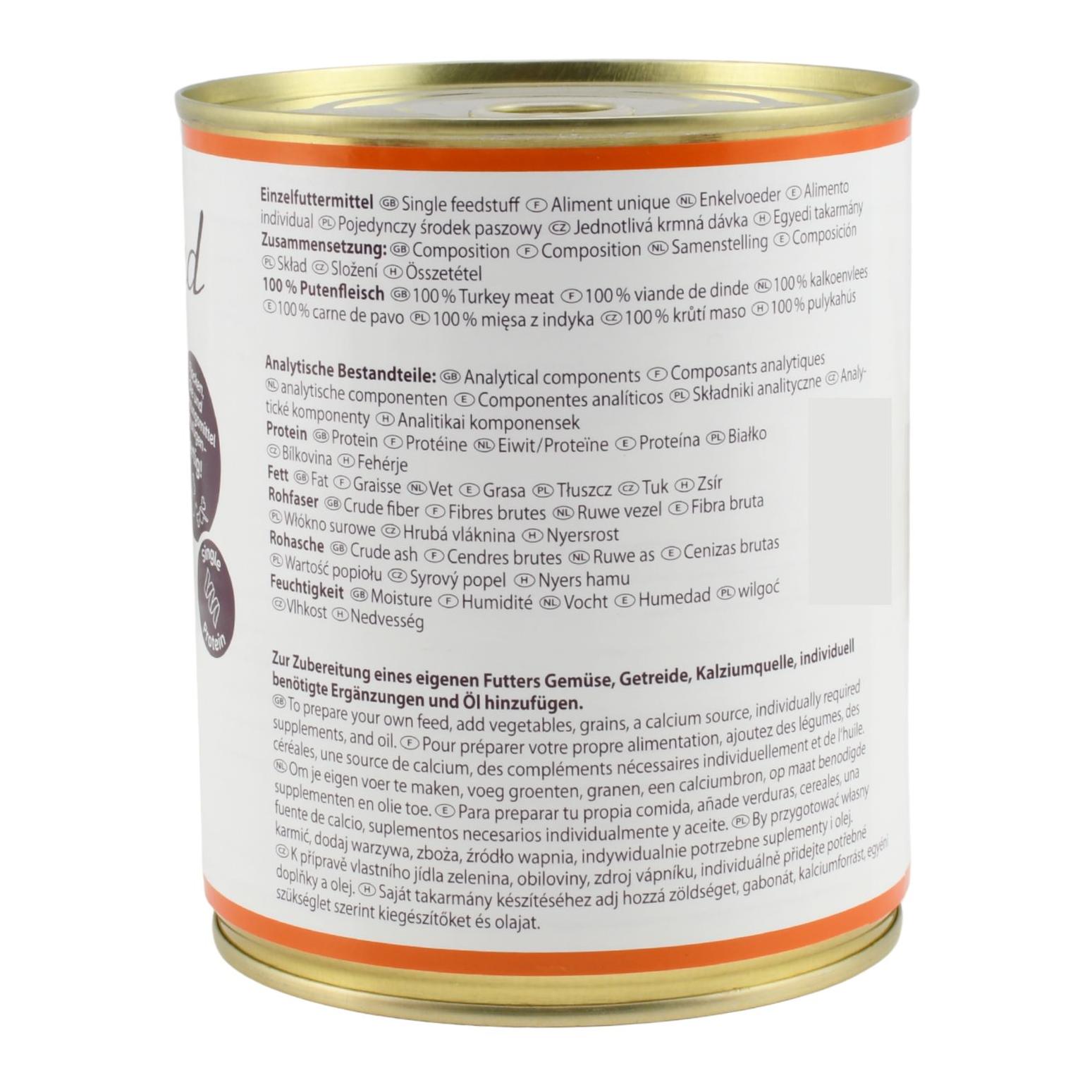 Reinfleisch-Dose Putenfleisch