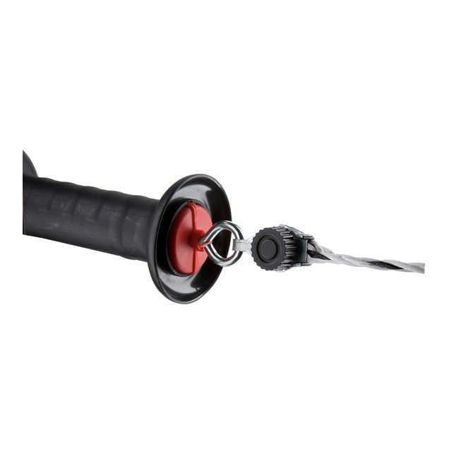 Poignée de porte avec raccord pour câble et toron