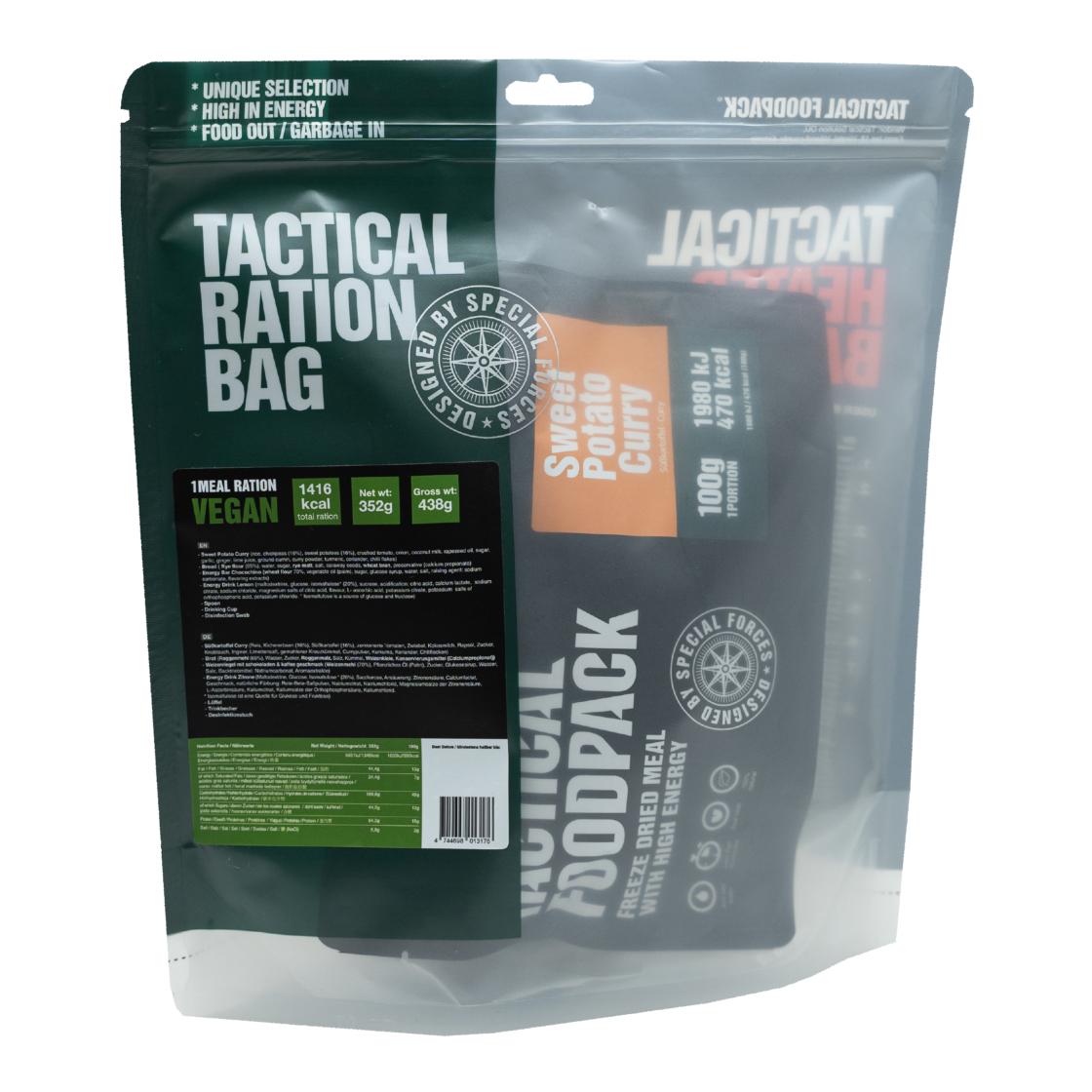 Image of Tactical Foodpack 1 Meal Ration Vegan - Schwarz - bei Hauptner.ch