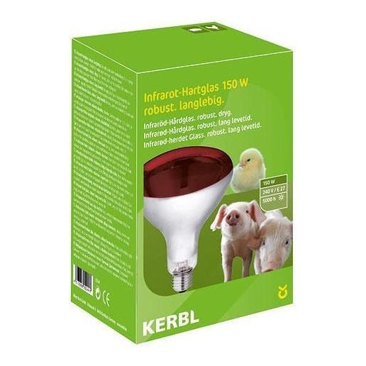 Kerbl Hobbyfarming Hartglas-Infrarotlampe - rot