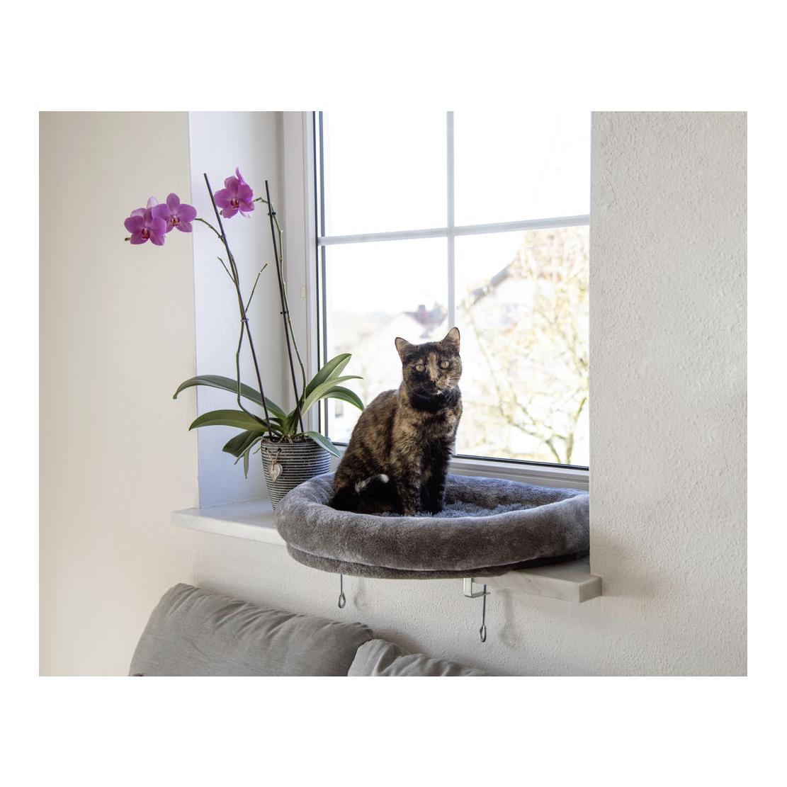 Fensterliegebett - grau