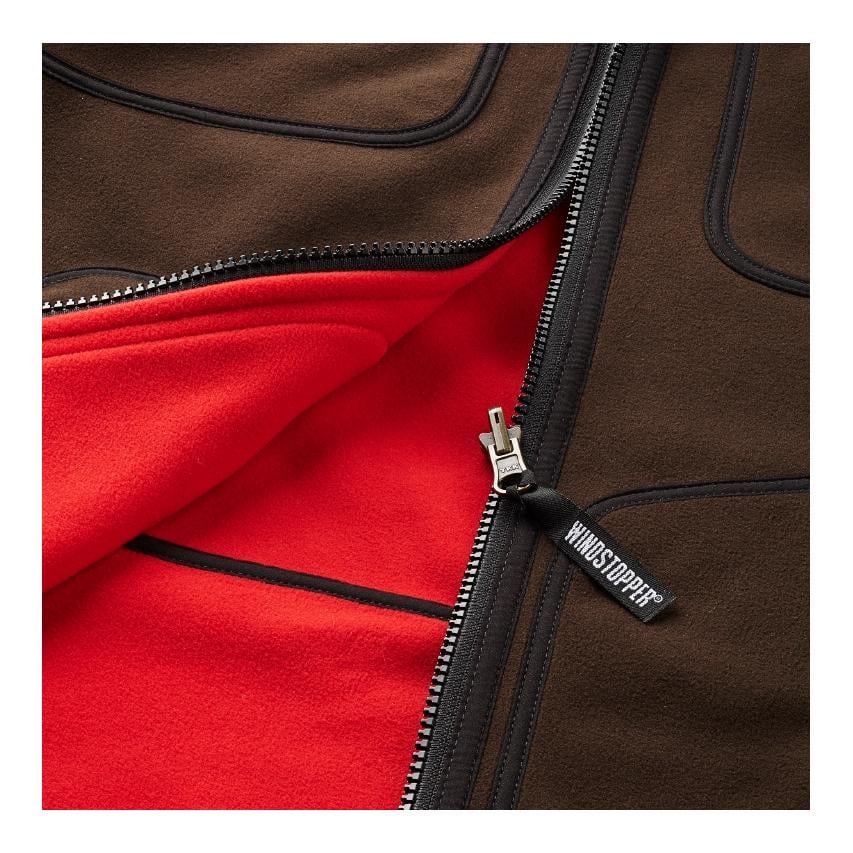 Veste polaire Kamko réversible - marron/rouge