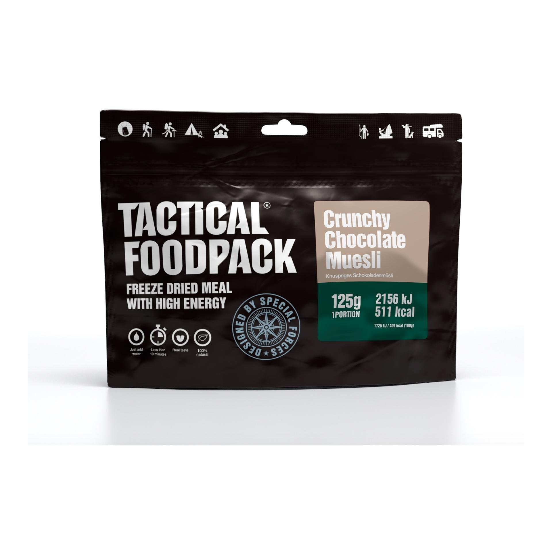 Image of Tactical Foodpack Crunchy Chocolate Muesli - Schwarz - bei Hauptner.ch